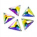 DZ 3069 16*16MM  triangle crystal AB sew on stone 